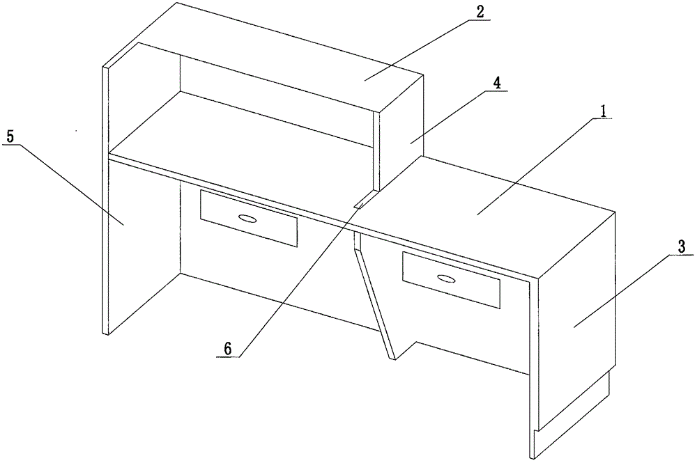 一種分體可拆卸式護(hù)士站吧臺(tái)的制作方法附圖