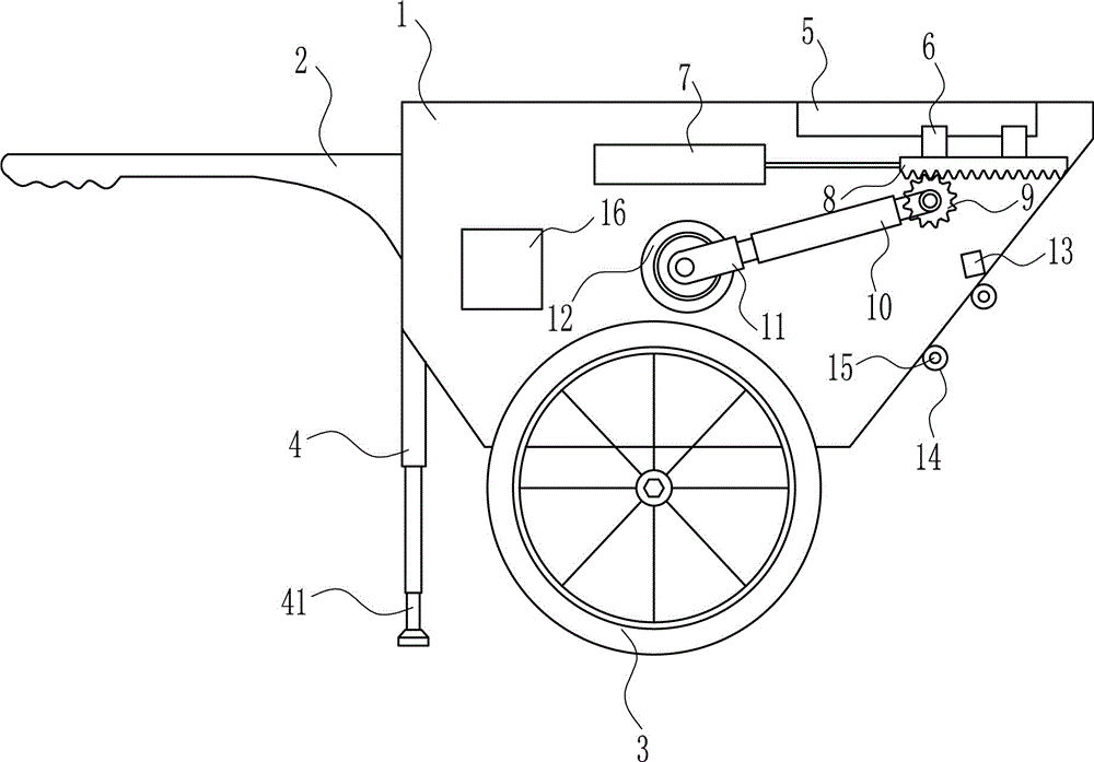 一種建筑用新型手推車的制作方法附圖