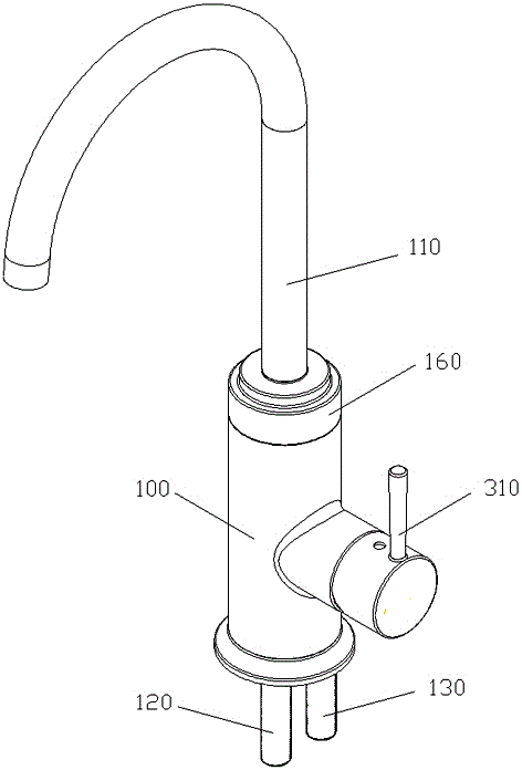 新型廚房恒溫龍頭的制作方法附圖